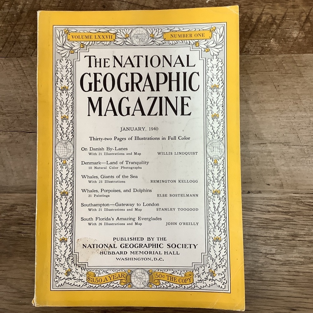 National Geographic Magazine January 1940